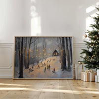 Lantern Glow in the Winter Woods