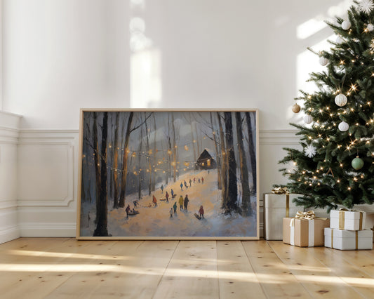 Lantern Glow in the Winter Woods