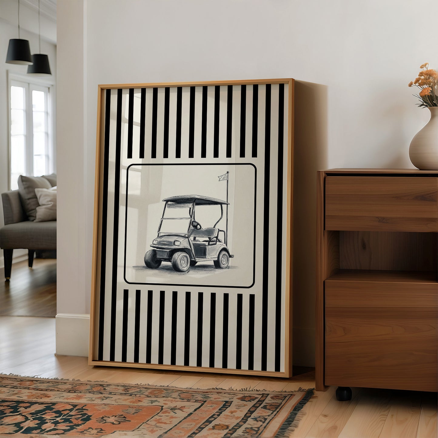 Minimal Golf Cart Sketch