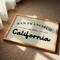 San Francisco California Est 1776