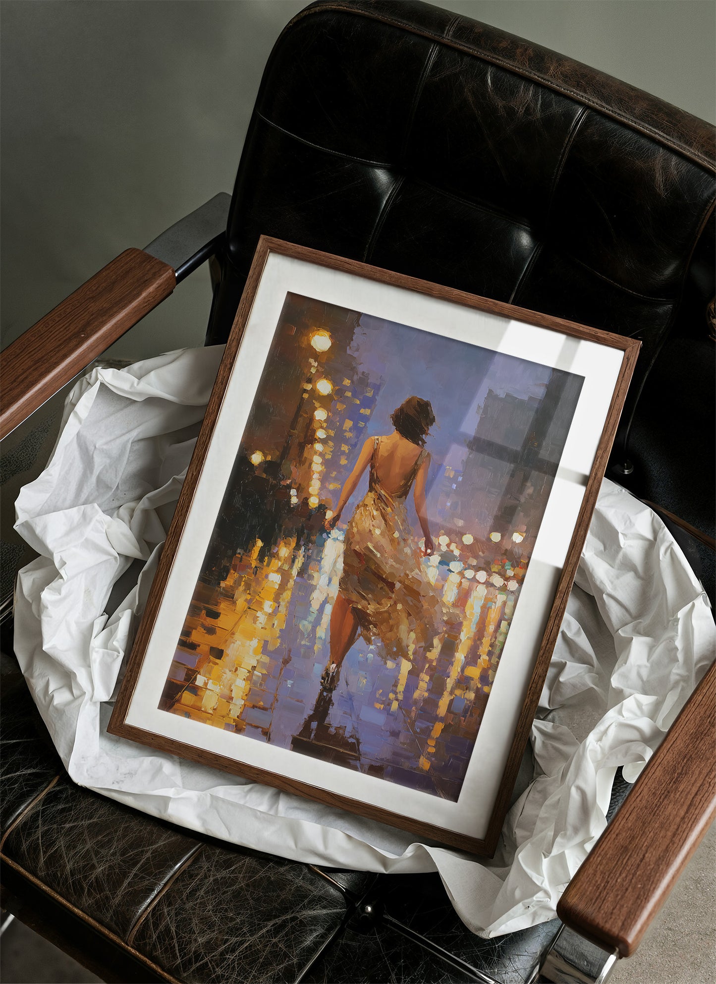 She Walks in City Light