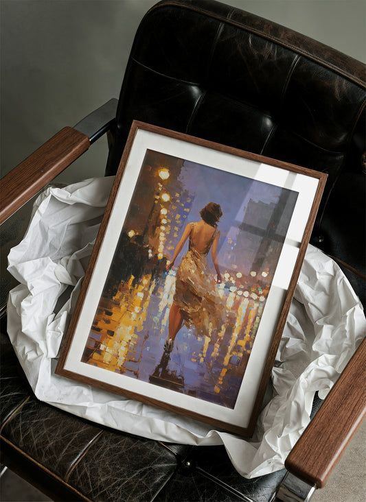 She Walks in City Light