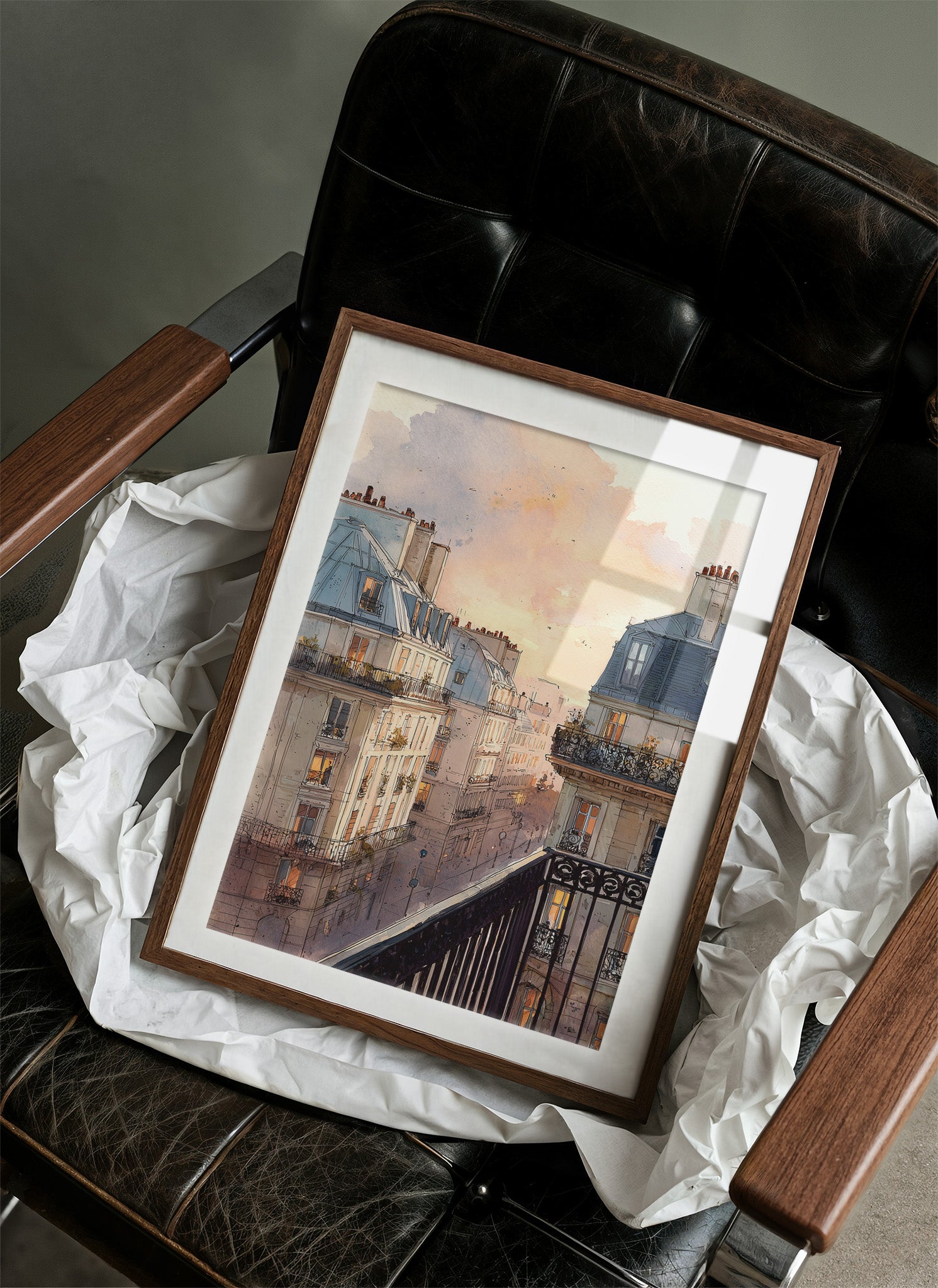 Evening Light Over Paris Rooftops