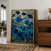 Midnight Blooms in Blue
