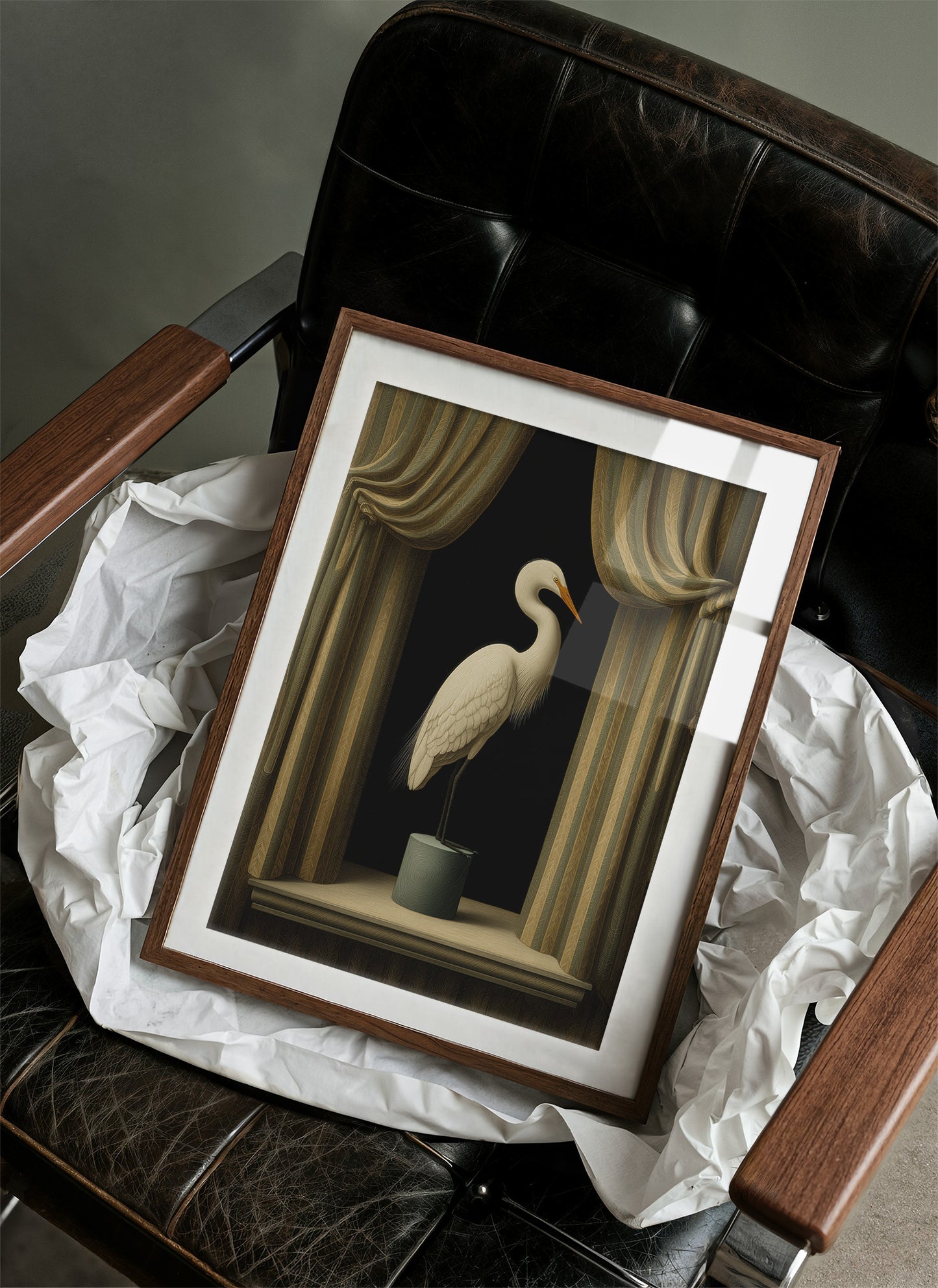 Gilded Stillness Behind The Curtain