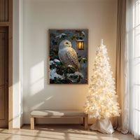 Snowy Owl By Lantern Glow