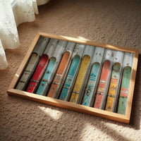 Colors Rest Against Weathered Wood