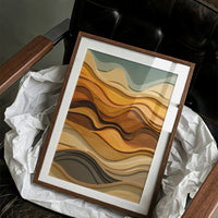 Carved Waves In Warm Grain