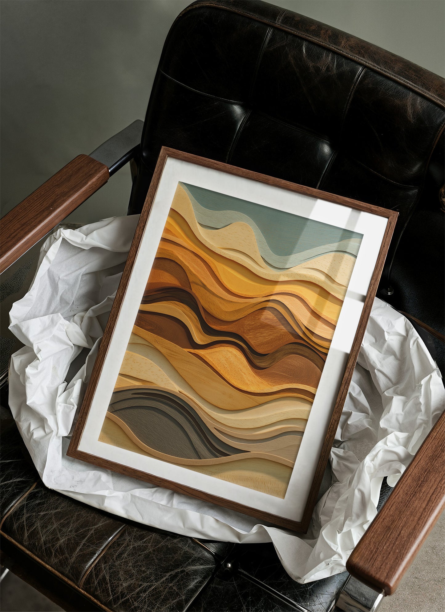 Carved Waves In Warm Grain