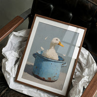 Bath Time In A Blue Pot