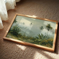 Morning Mist Through Palms