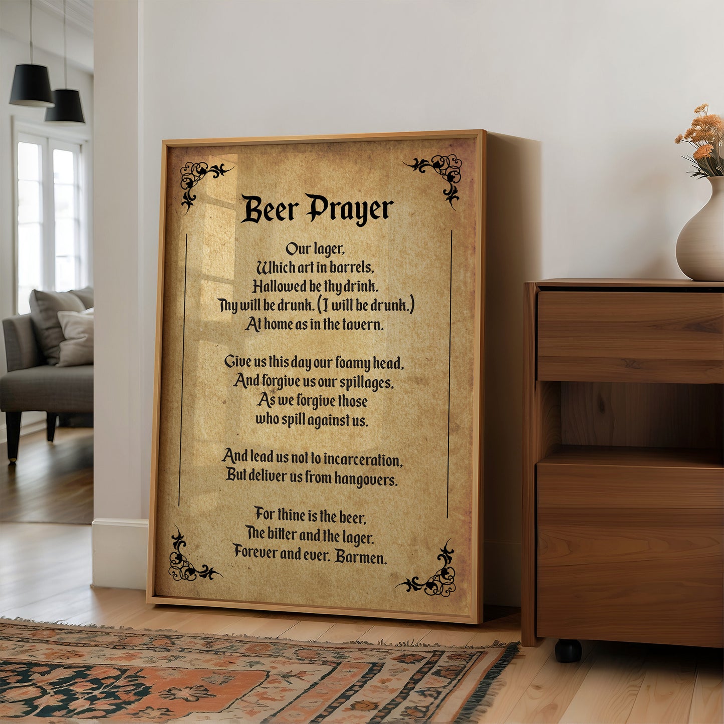 A Tavern Toast in Old Script