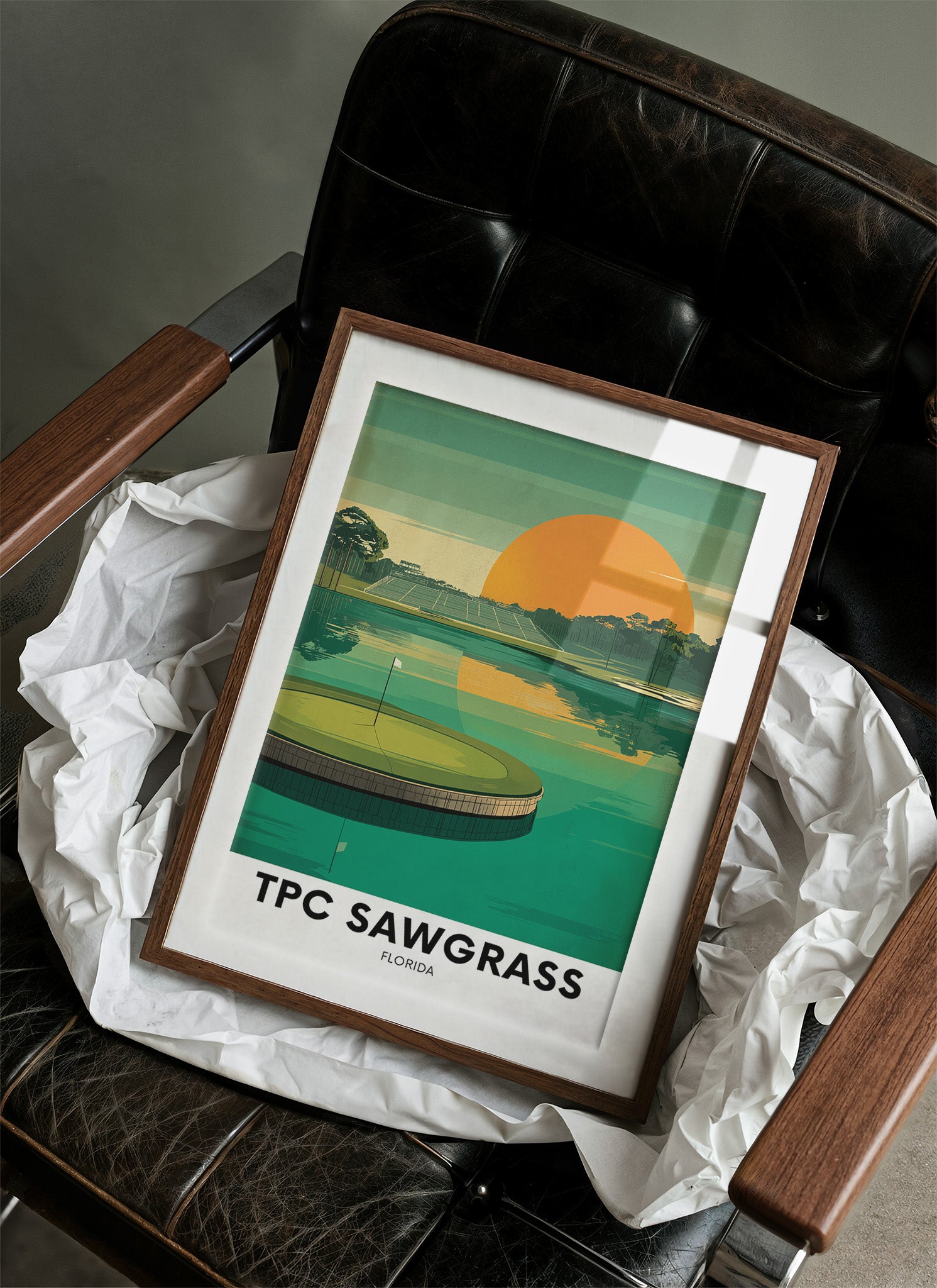 Island Green at Sunset