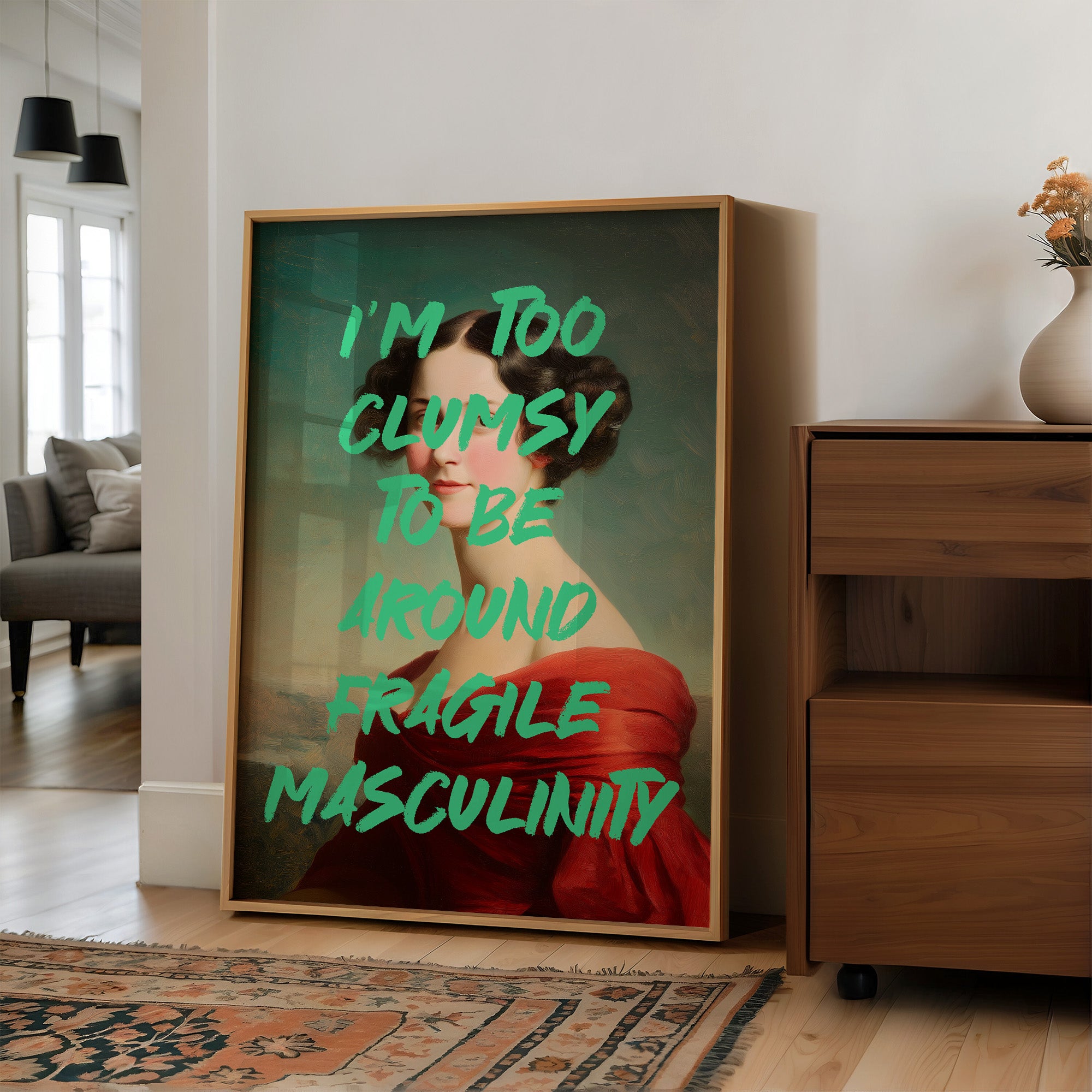 Too Clumsy Vintage Humor Art