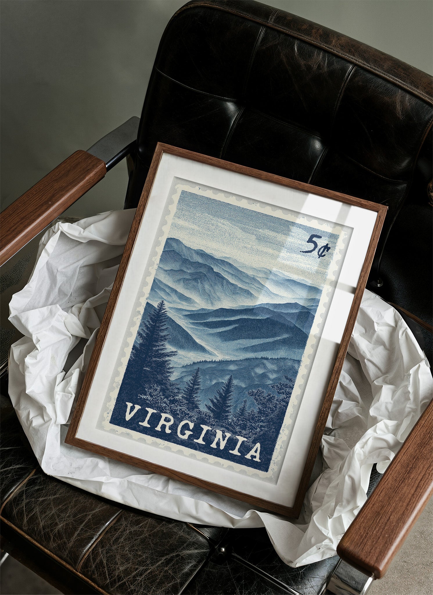 Virginia Blue Ridge Stamp Art