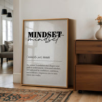 Mindset Definition Minimalist Typography Print