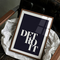Detroit Bold Typography Print