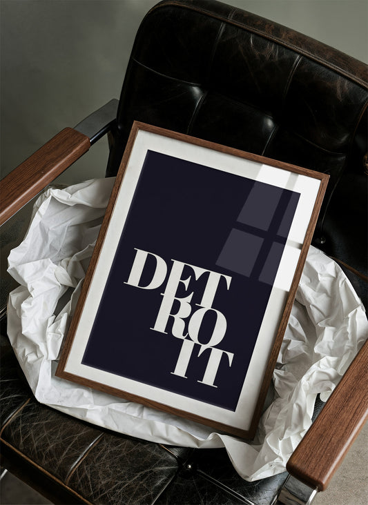 Detroit Bold Typography Print