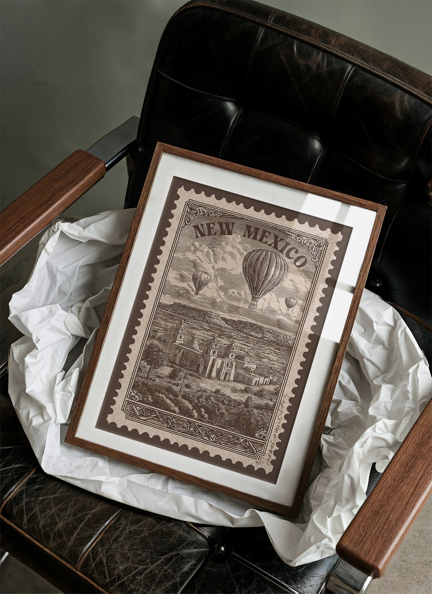 New Mexico Vintage Travel Stamp