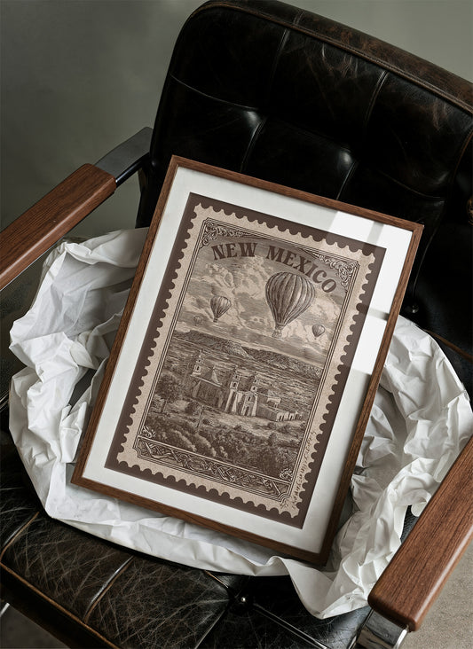 New Mexico Vintage Travel Stamp