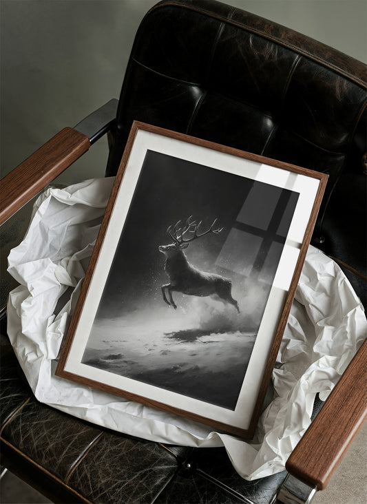 Silver Hooves in Falling Snow