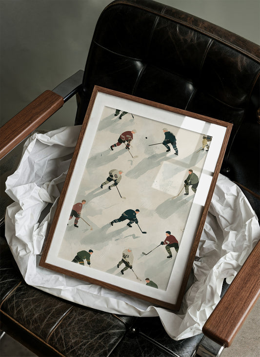Vintage Ice Hockey Pattern