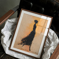 Silhouette In Golden Ember