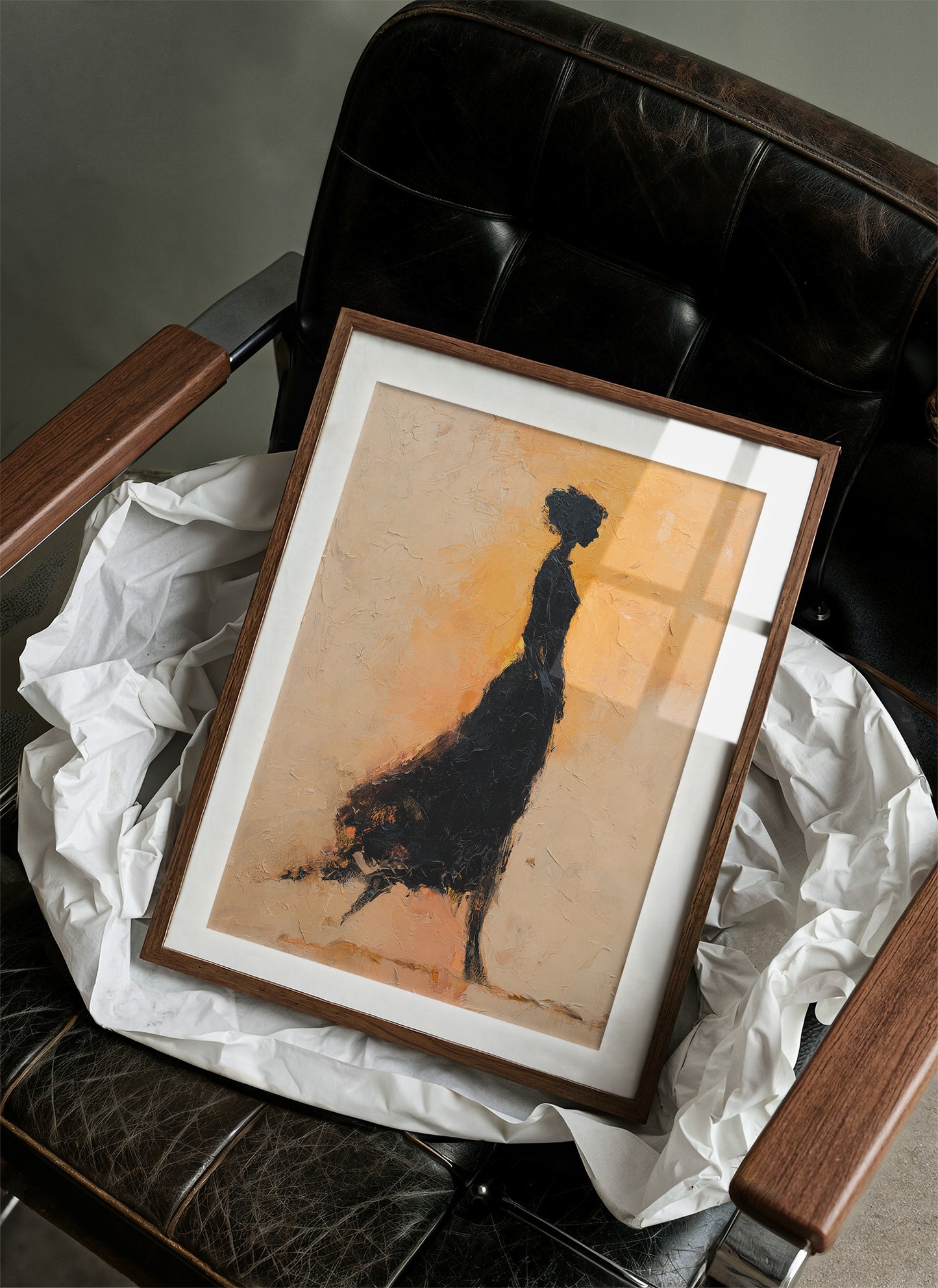 Silhouette In Golden Ember