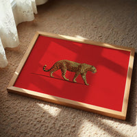 Leopard in Crimson Silence