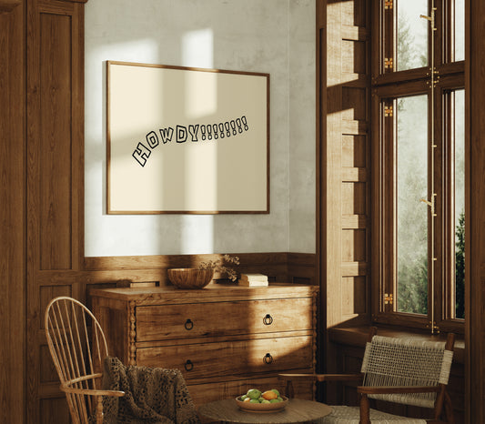 Howdy Western Typography Wall Art