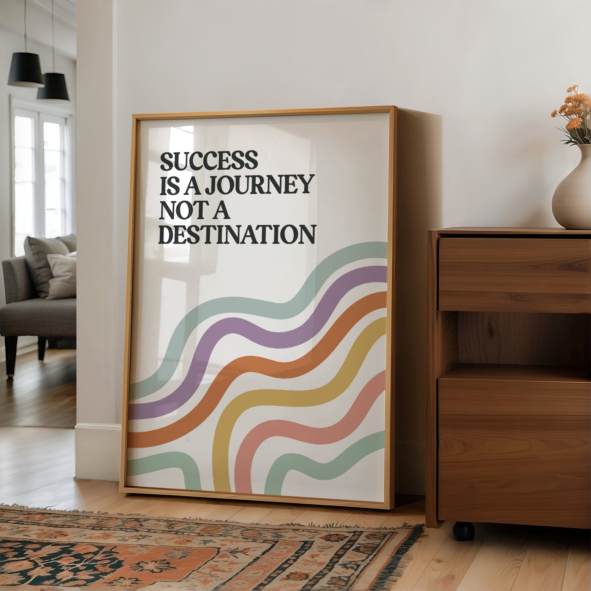 Success Is A Journey Quote Print