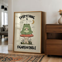 Everything Is Figureoutable Frog Wall Art