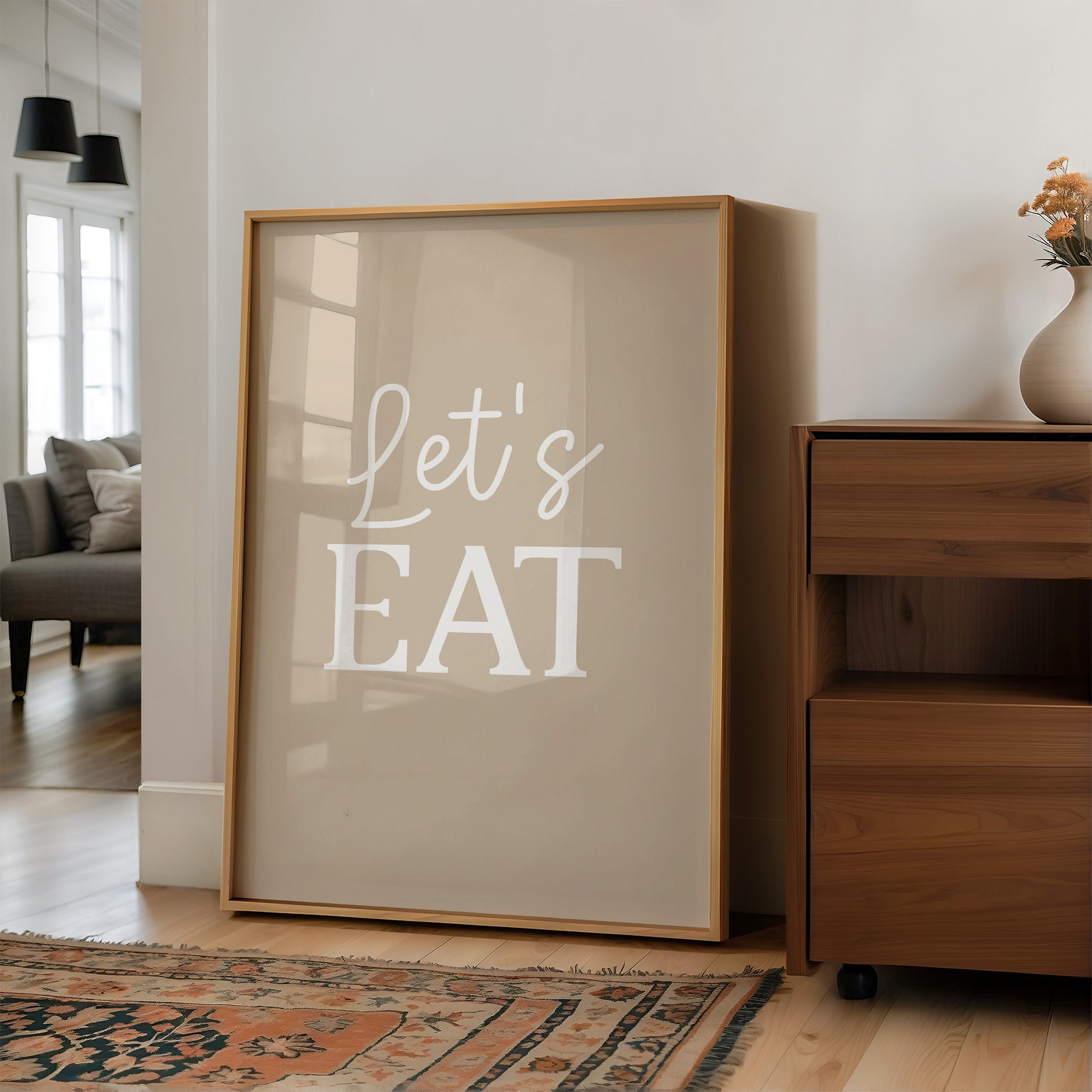 Lets Eat Kitchen Wall Quote