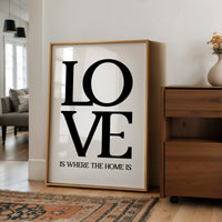 Love Is Where The Home Is Typography Print