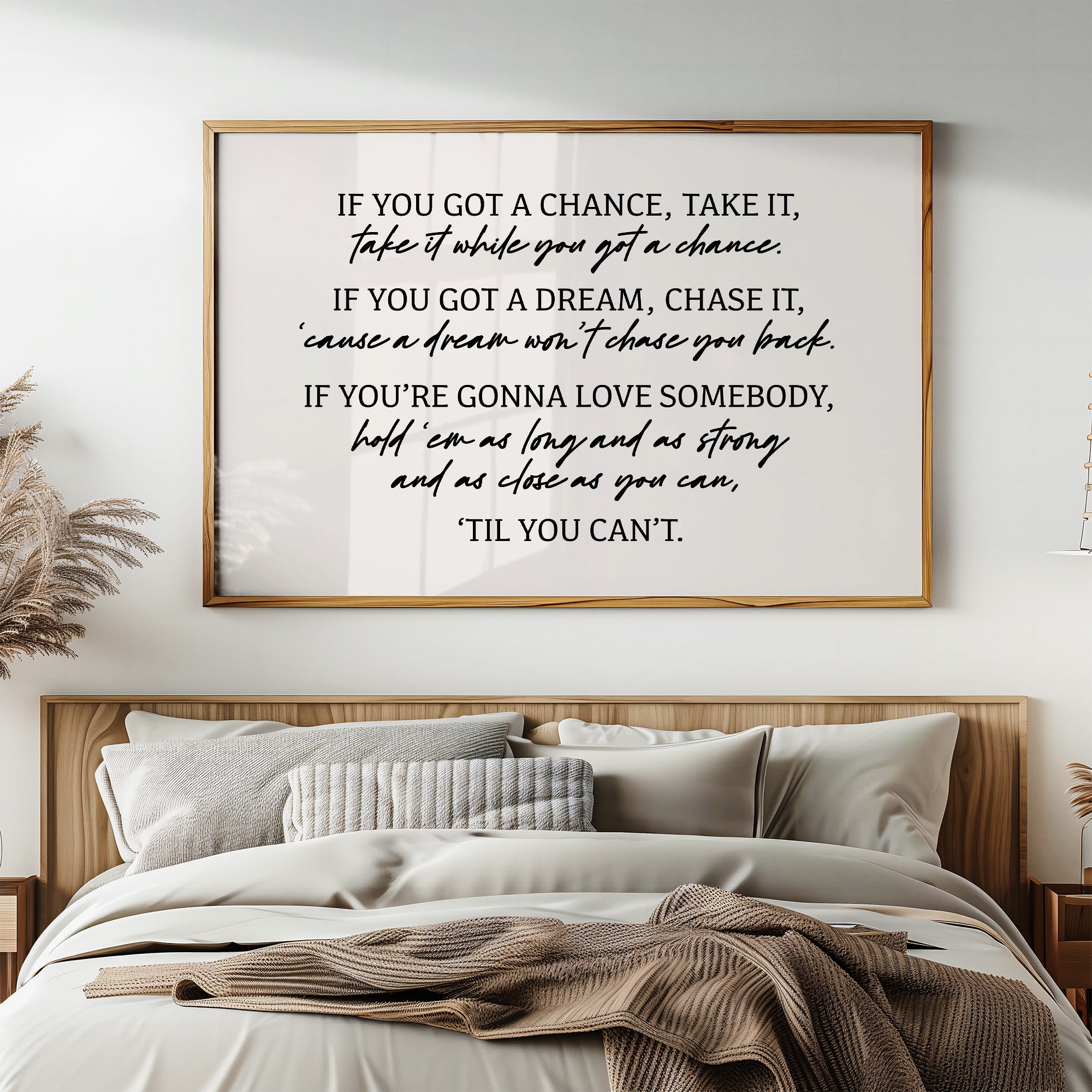 Til You Can't Lyric Canvas Art