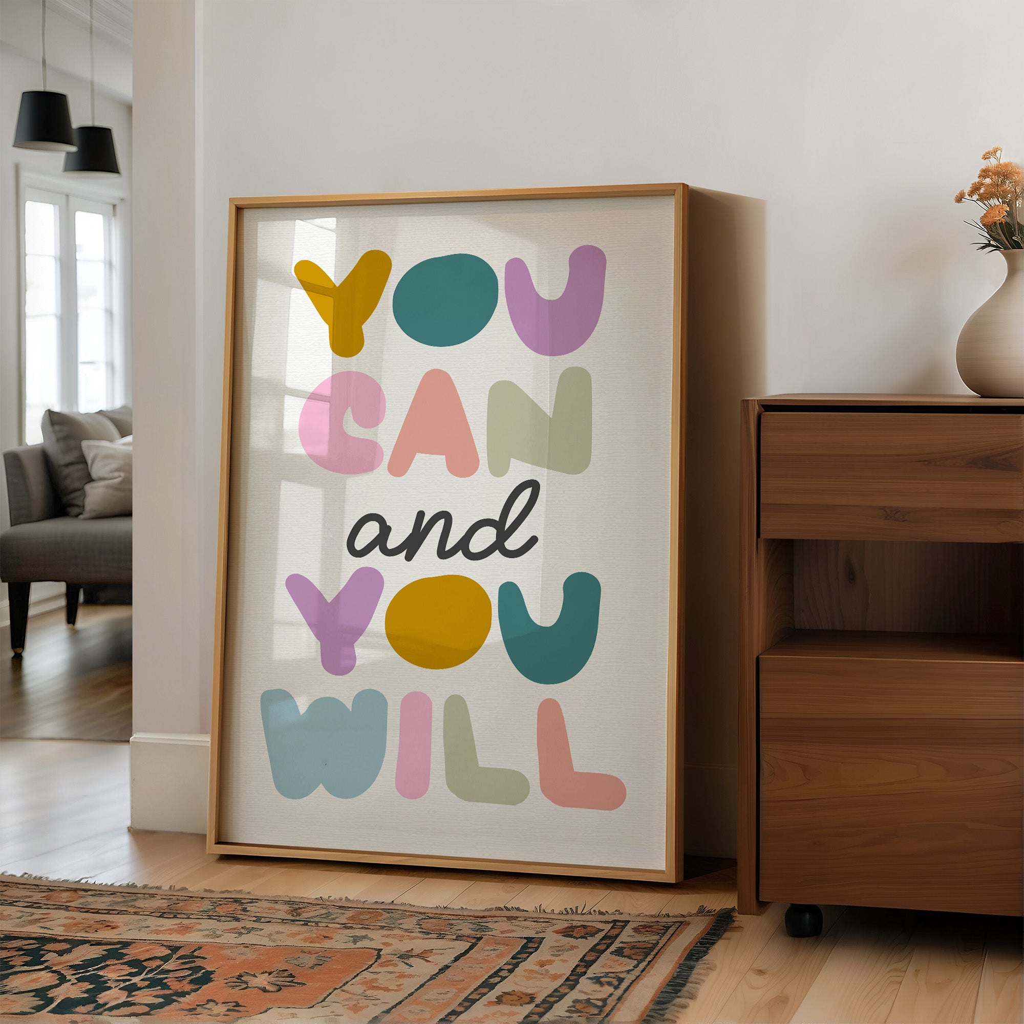 You Can and You Will Colorful Motivation