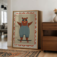 Cool Skateboard Bear Illustration