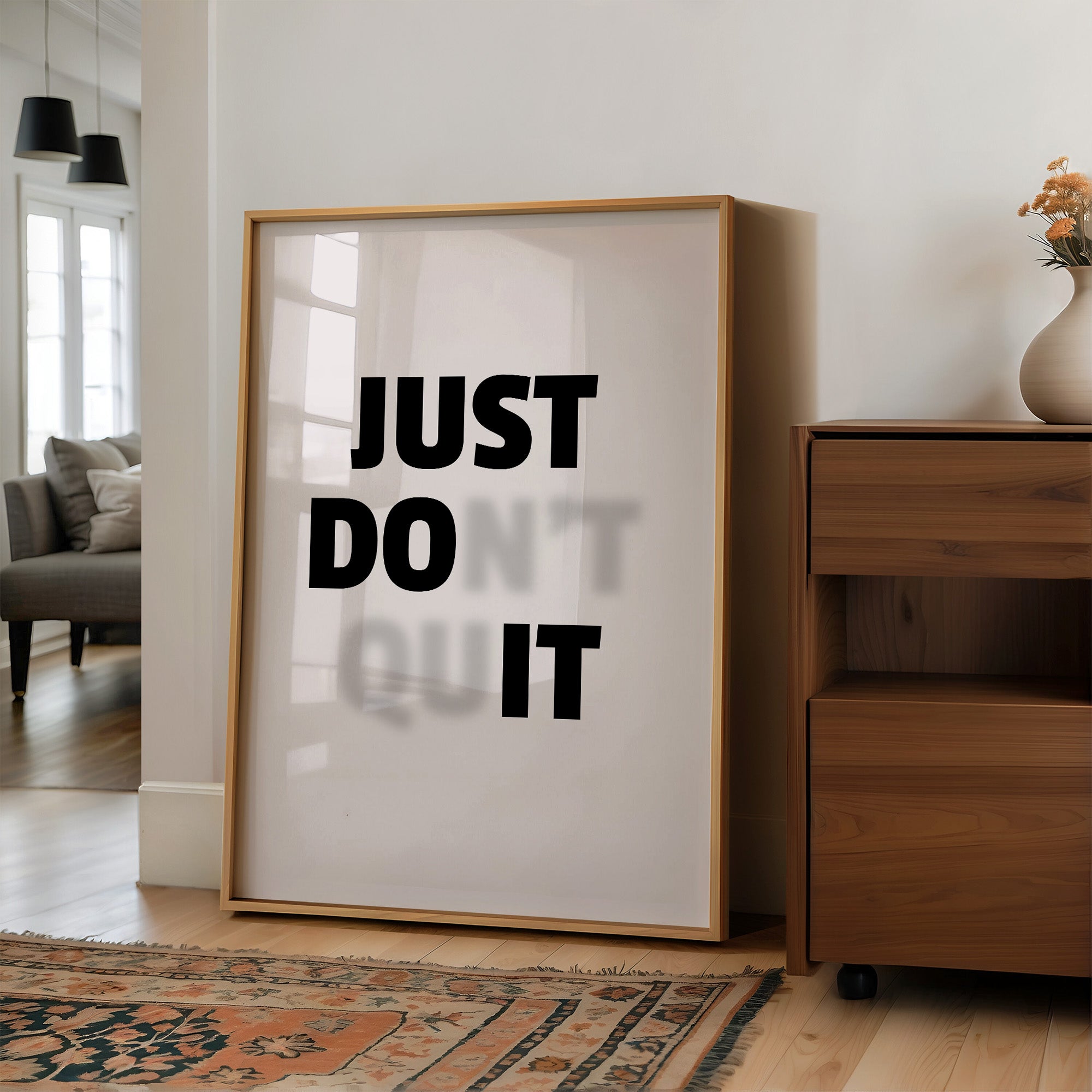 Just Do It No Excuses Typography