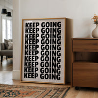 Keep Going Bold Repeat Typography