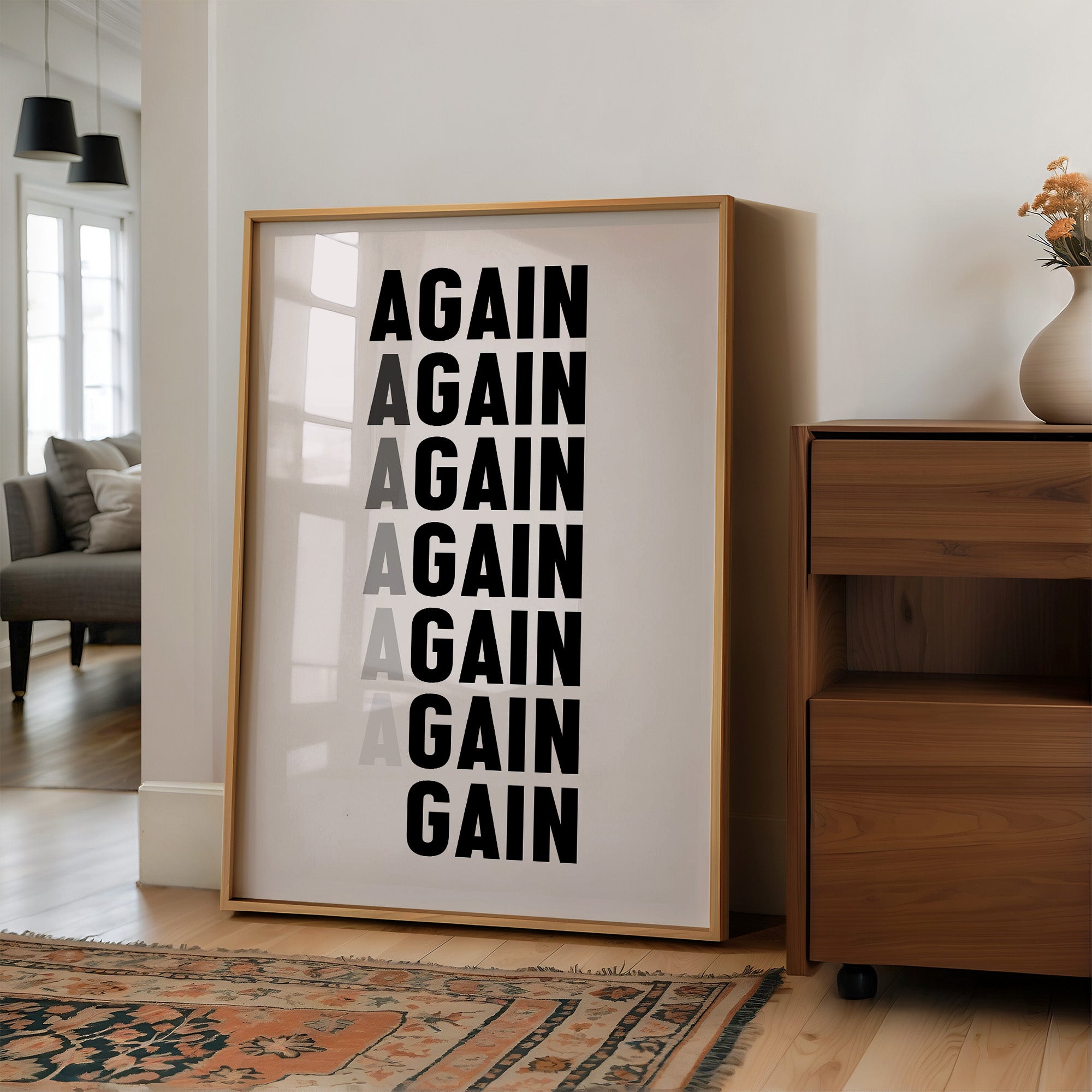 Again And Again Gain Typography