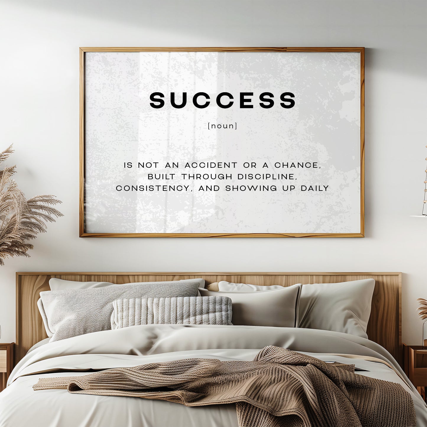 Success Definition Canvas Art | Bold Motivational Typography Print for Home Office, Gym or Entrepreneur Décor