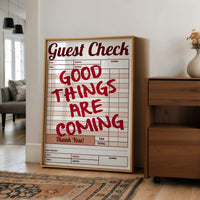 Good Things Are Coming Guest Check
