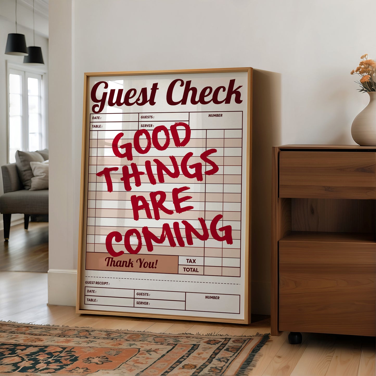 Good Things Are Coming Guest Check