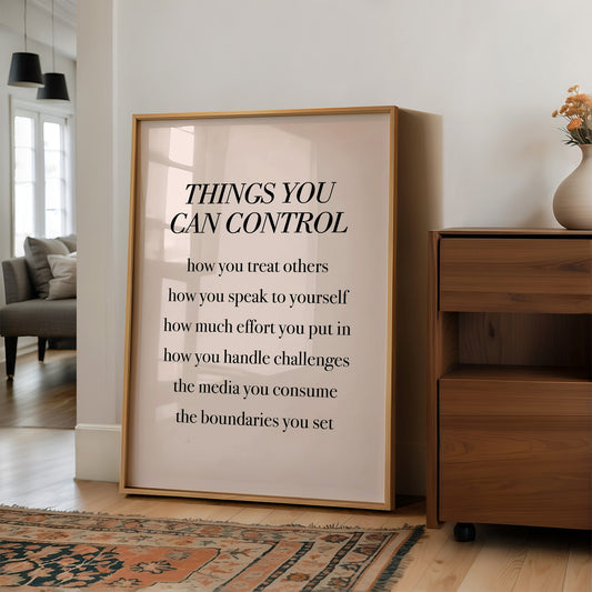 Things You Can Control Typography Print