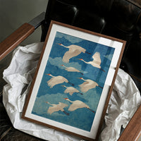 Eight Cranes and a Blue Forever