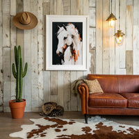 White Stallion in Amber Light