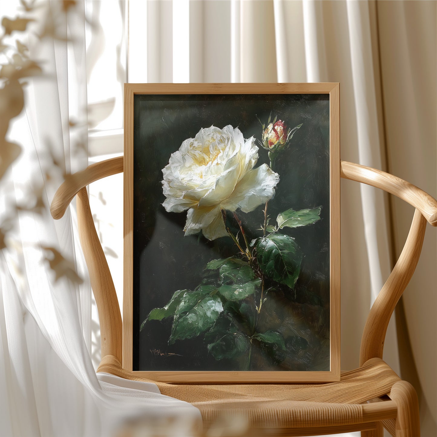 The White Rose Holds Its Light