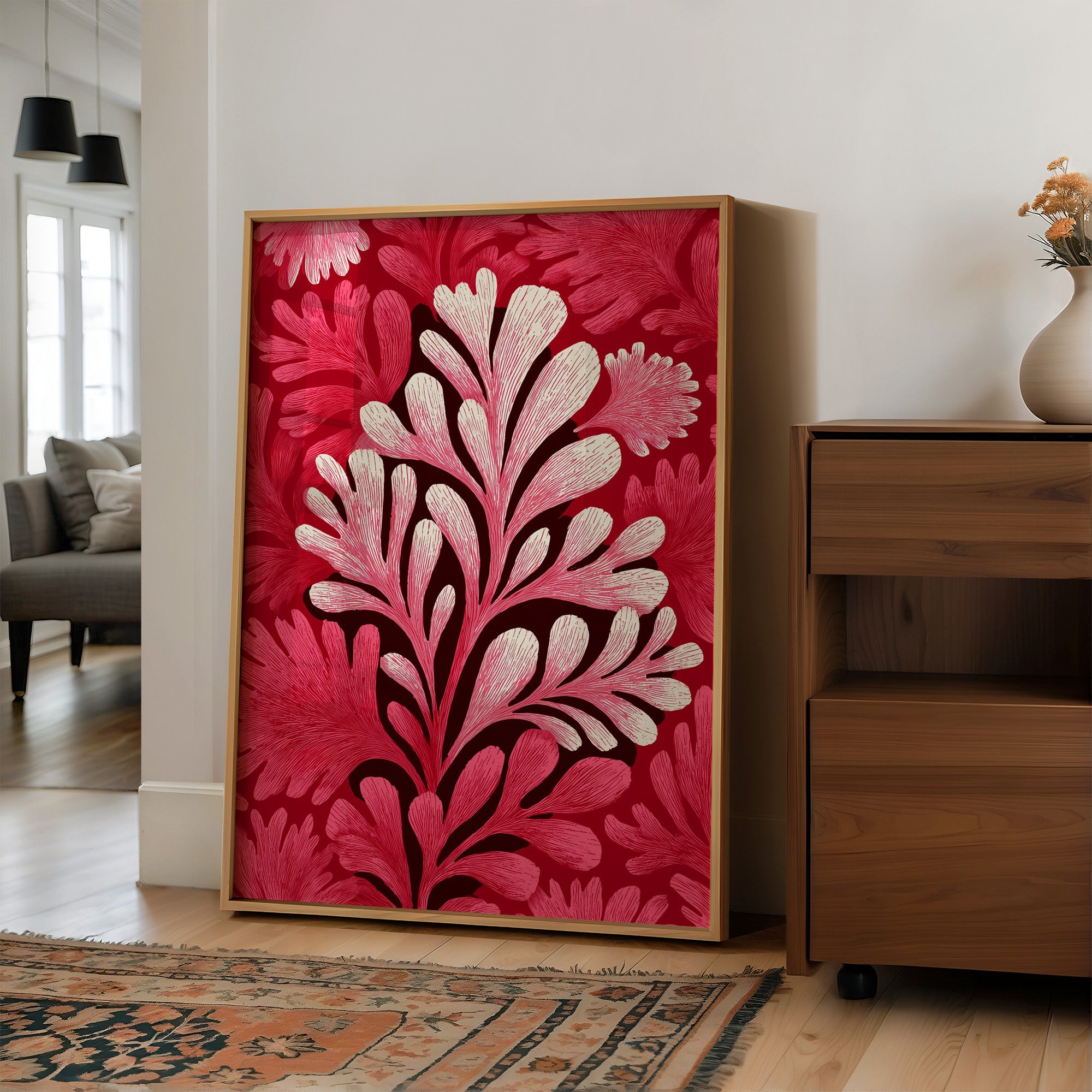Crimson Fronds at Full Bloom