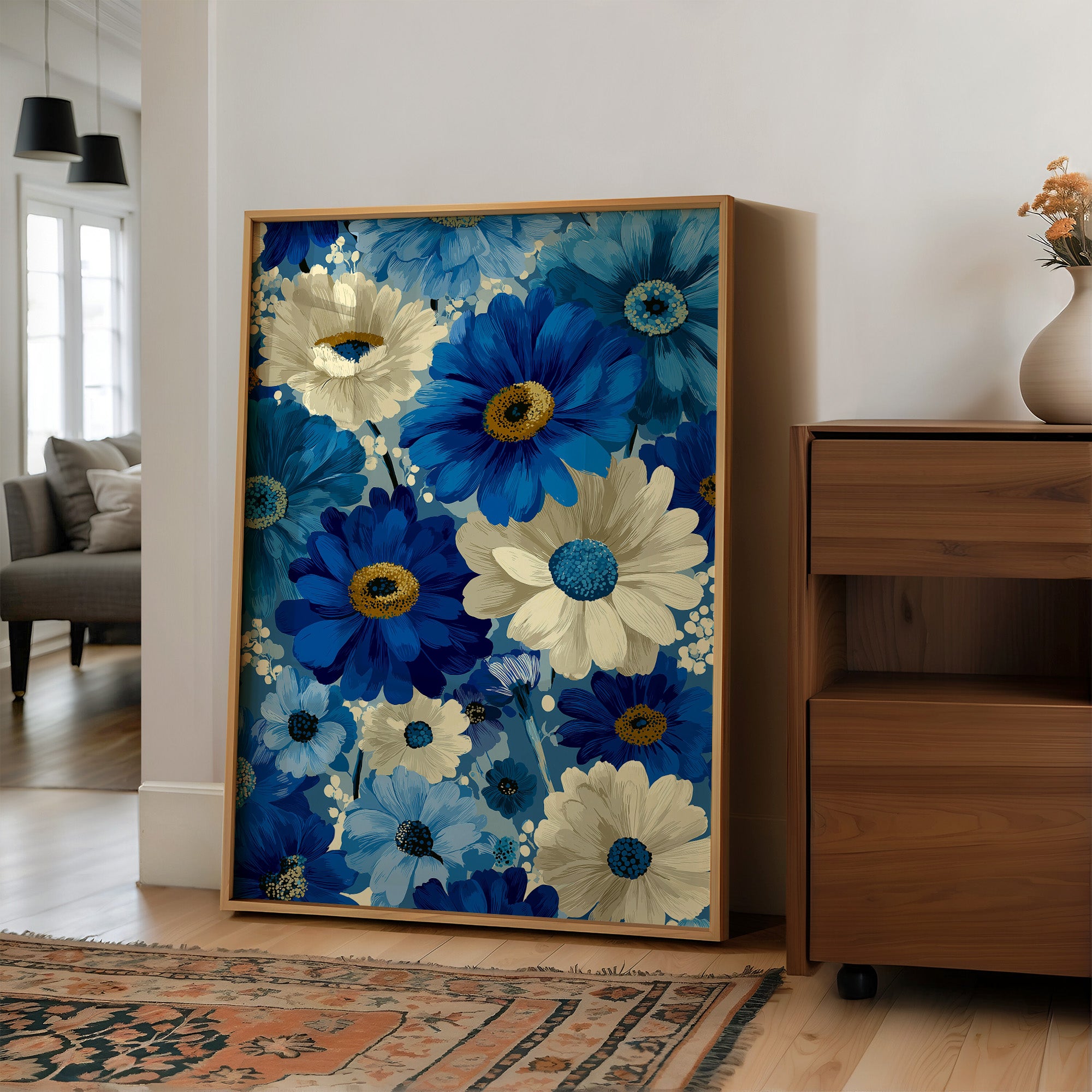 Daisies in Every Shade of Blue