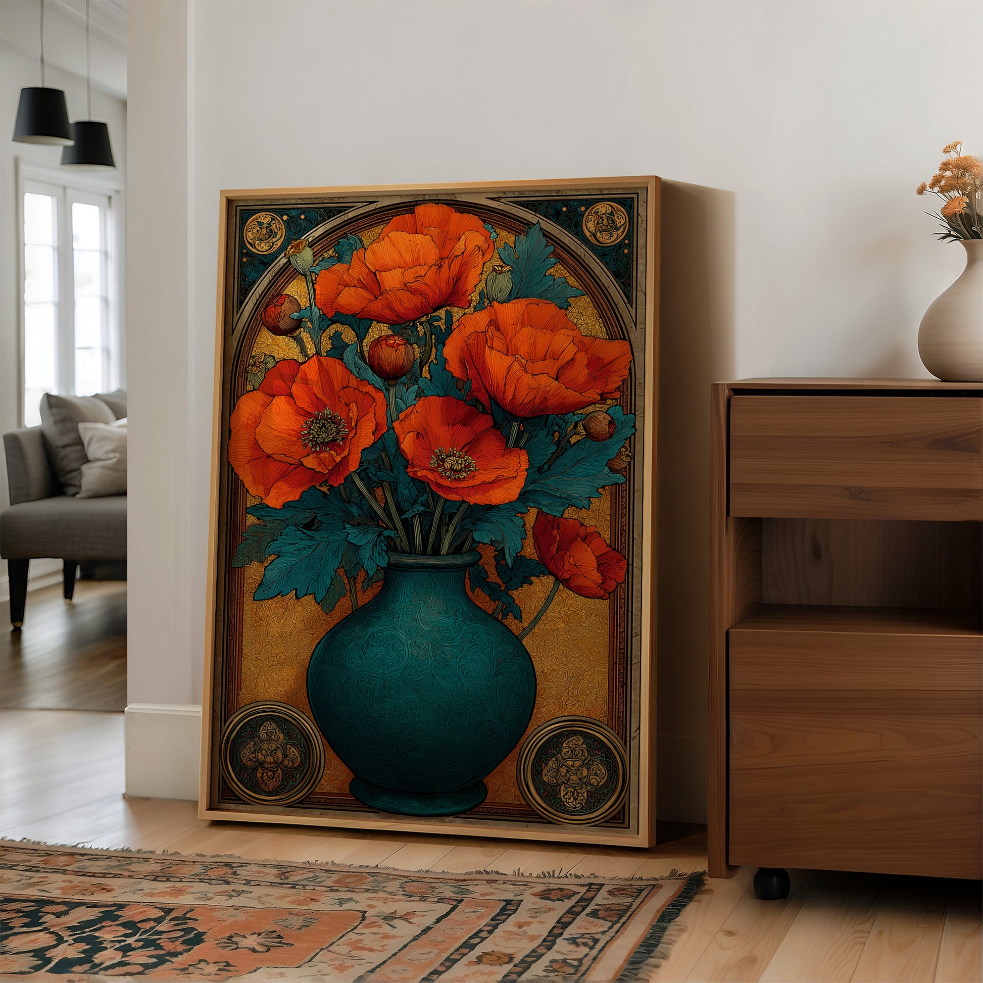 Poppies in the Gilded Room